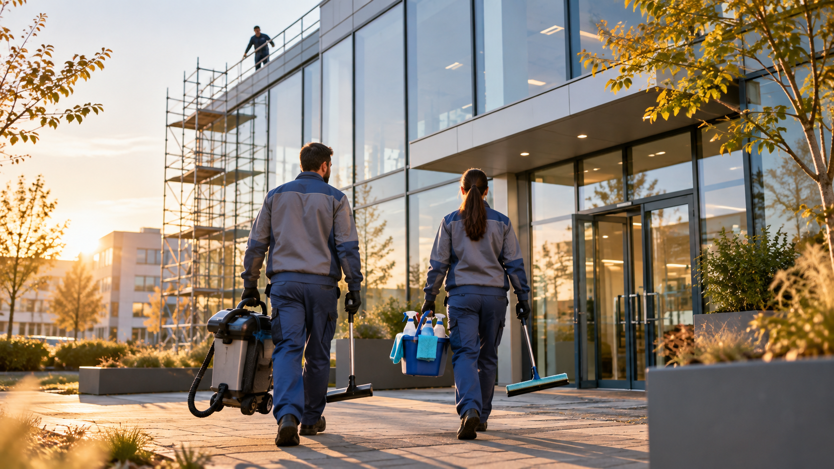 NewTech Team aus Dortmund vor einem Gewerbeobjekt in NRW